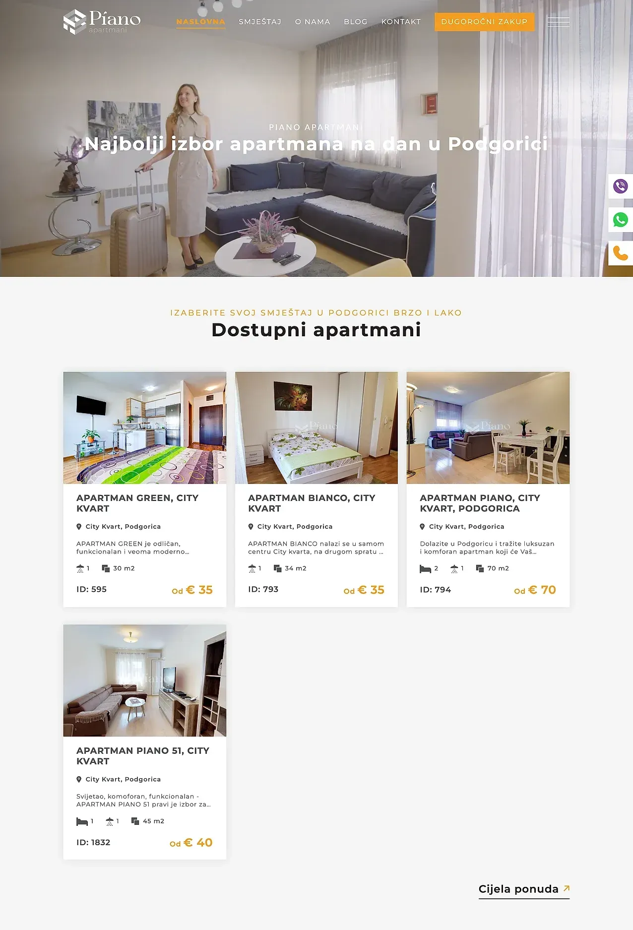 Startseite — die Website von Piano Apartmani