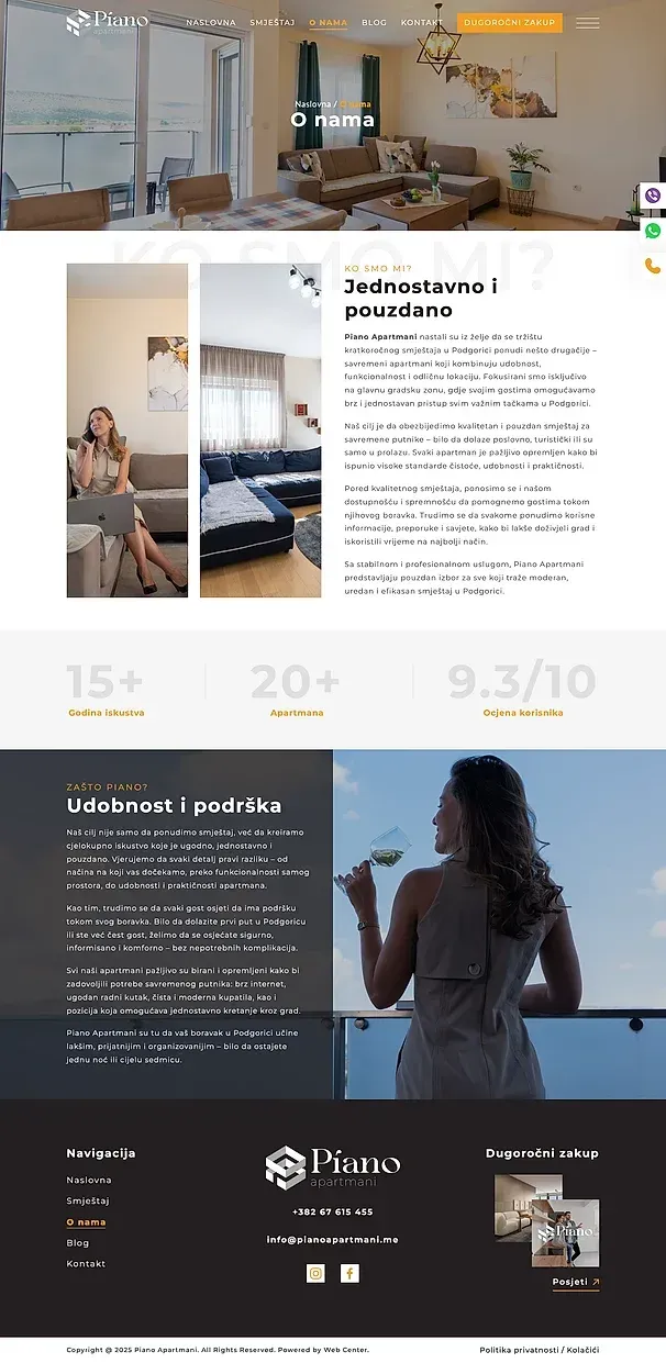 Unterkunft und Über uns — die Website von Piano Apartmani