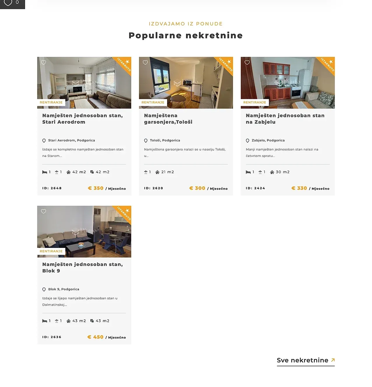 Startseite — die Website von Piano Nekretnine