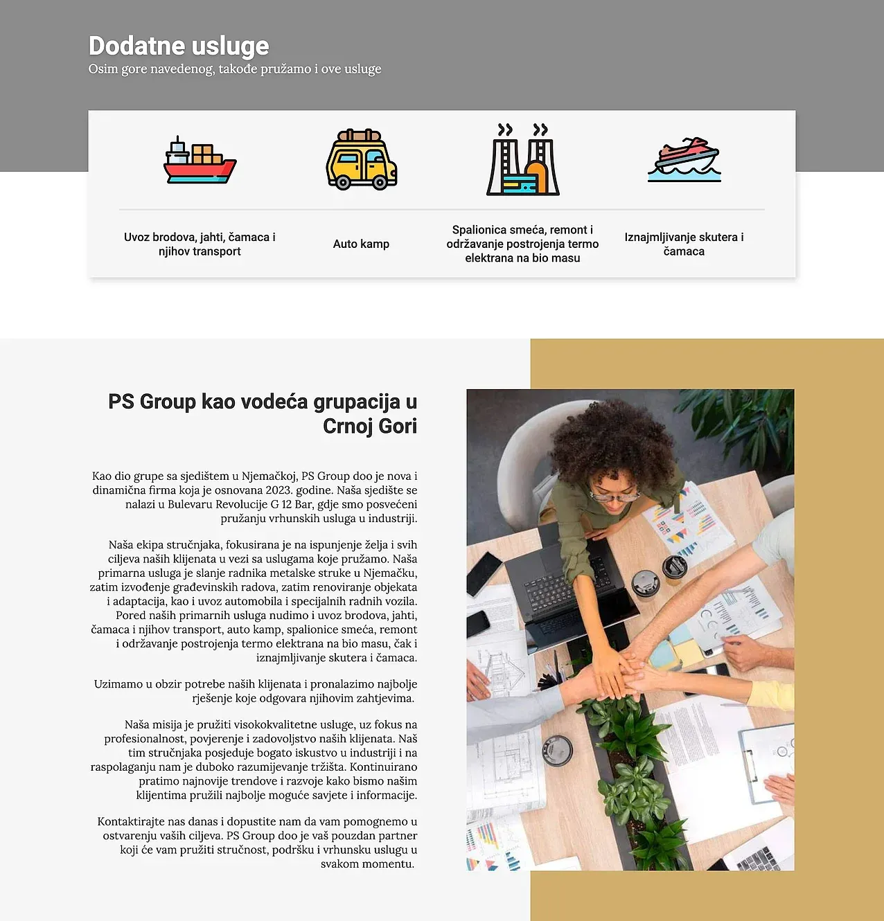 Startseite — die Website von PS Group