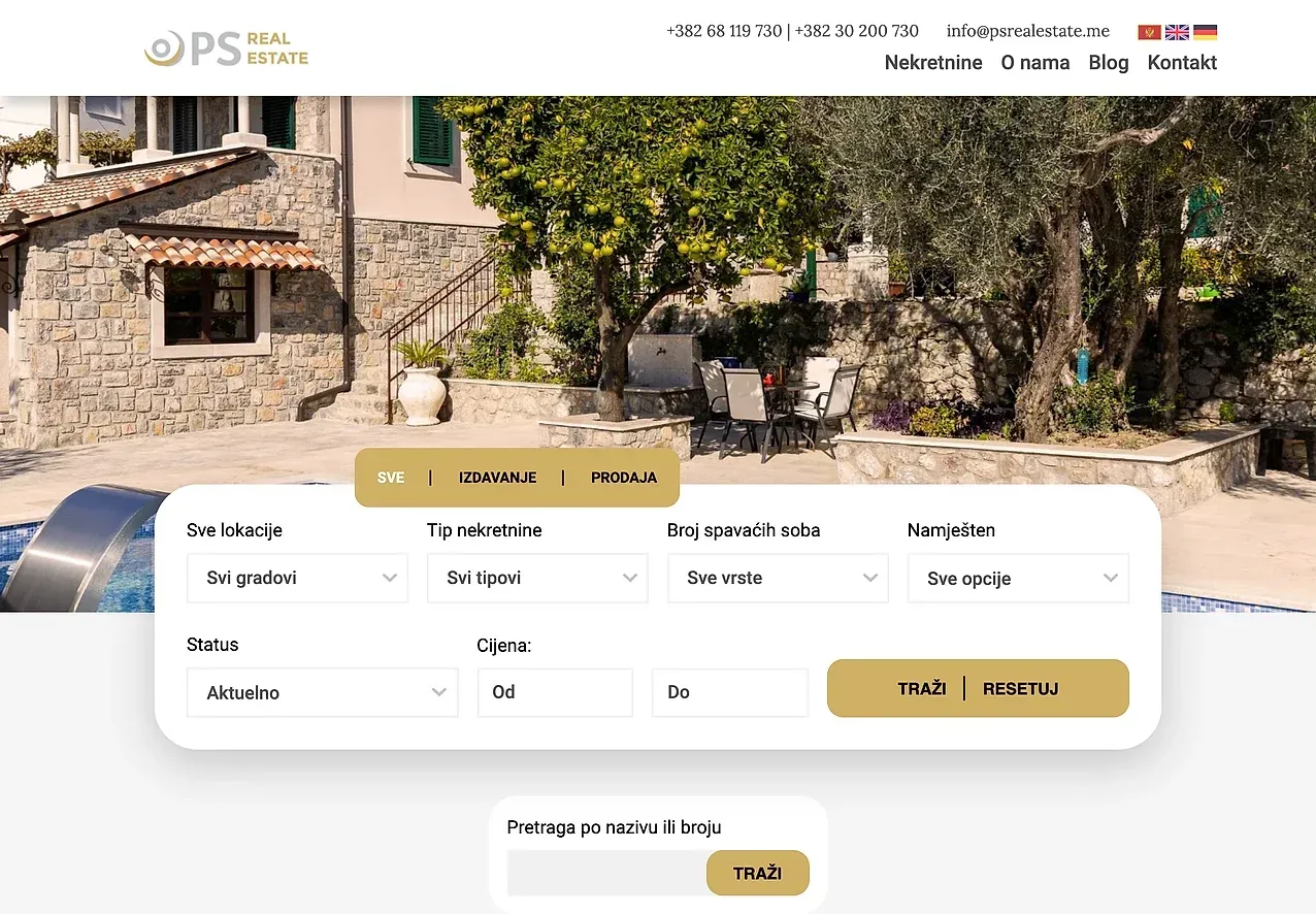 Startseite — die Website von PS Real Estate