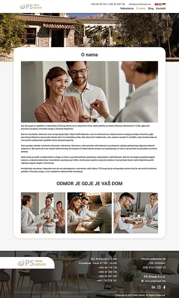 Über uns und Blog — die Website von PS Real Estate