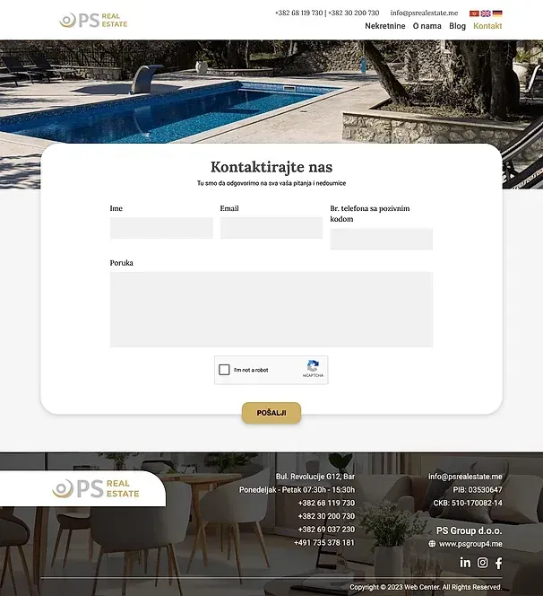 Kontakt — die Website von PS Real Estate