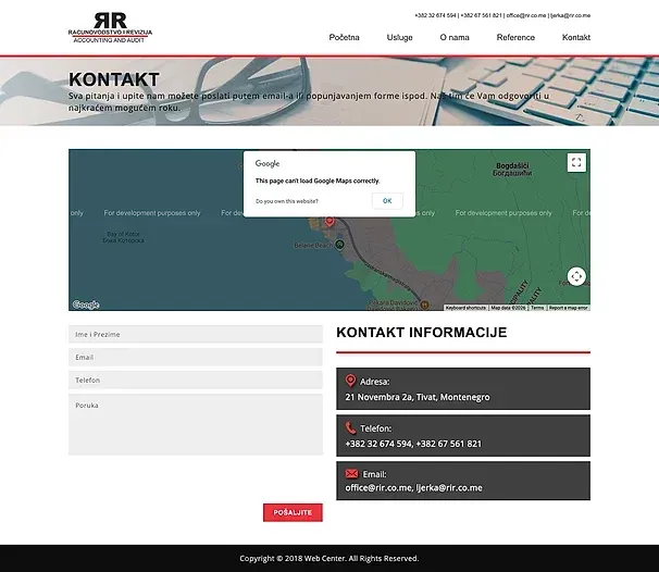 Referenzen und Kontakt — die Website von Računovodstvo i revizija