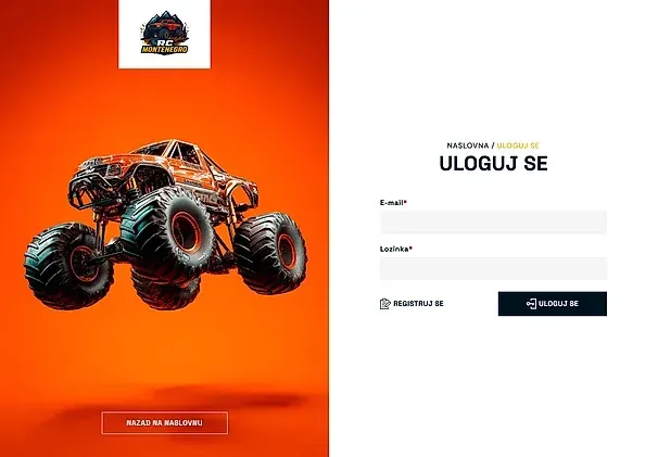 Anmelden und Registrieren — die Website von RC Montenegro