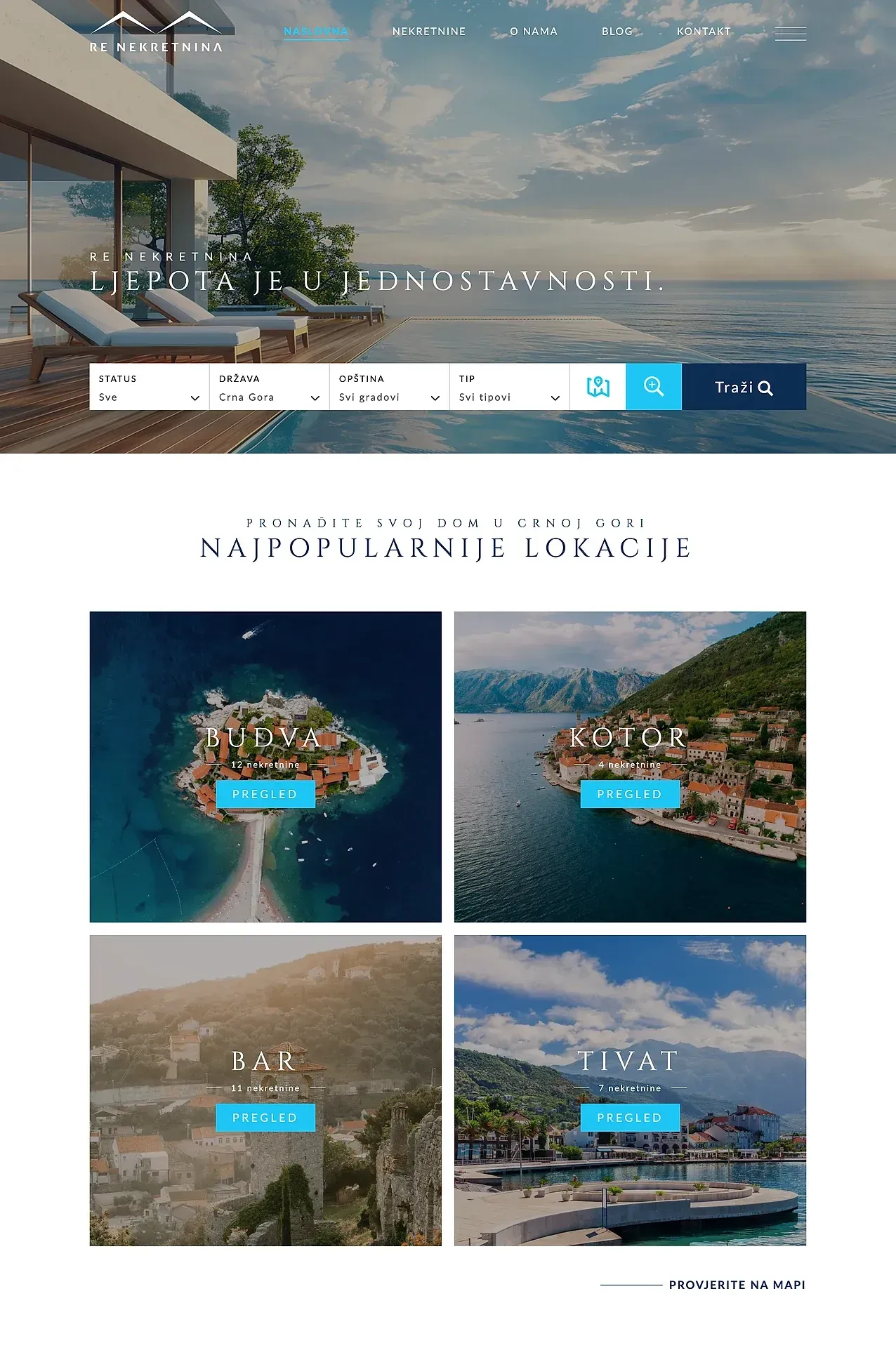 Startseite — die Website von RE Nekretnina