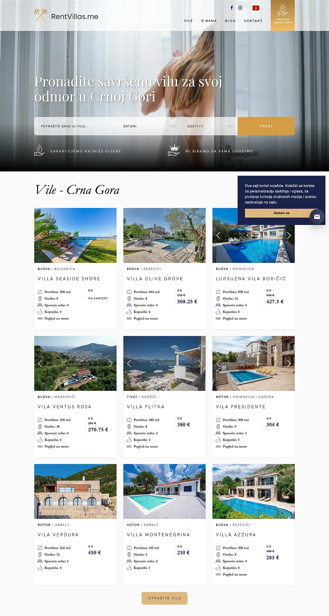 Startseite — die Website von RentVillas.me