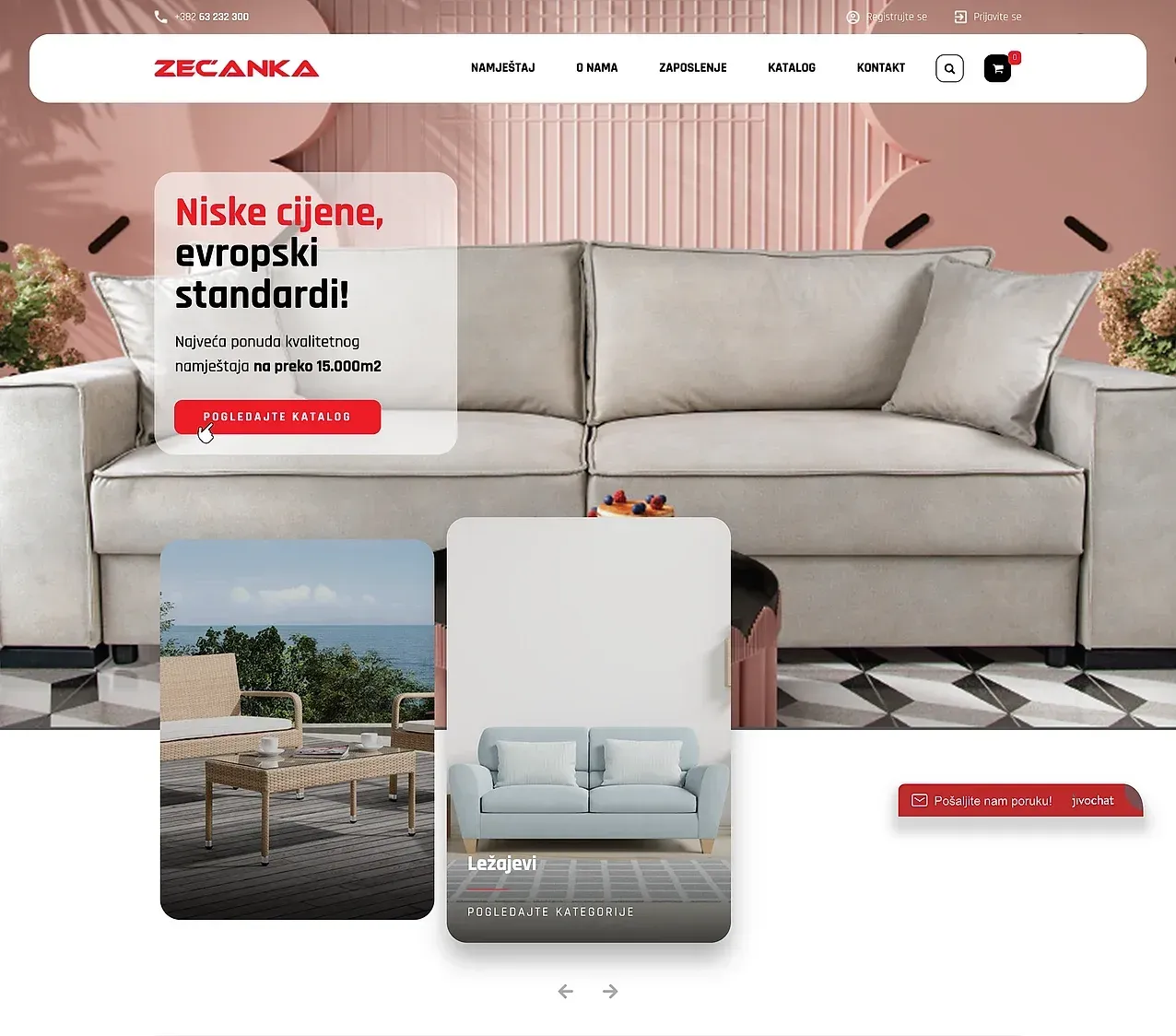 Startseite — die Website von Robna kuća Zećanka