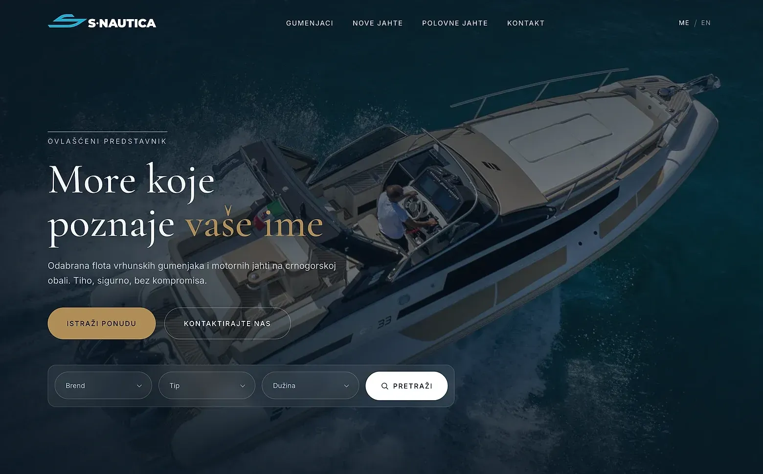 Naslovna strana sajta S-nautica