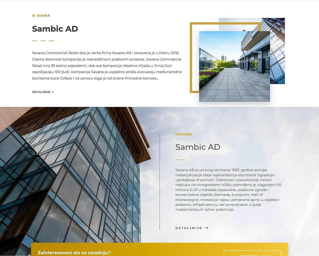 Home page — the Sambic AD site