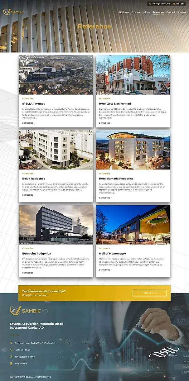 References and Partneri — the Sambic AD site