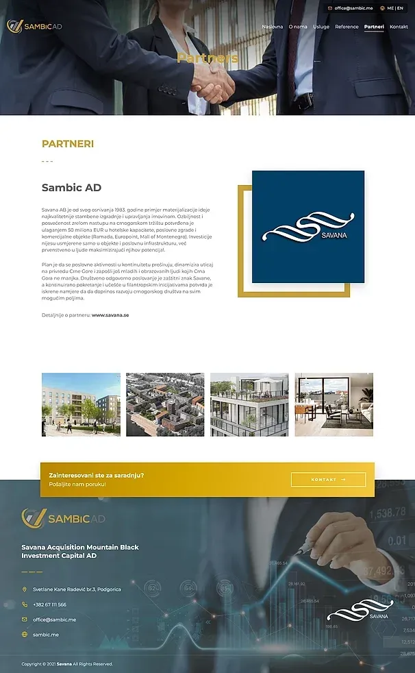 References and Partneri — the Sambic AD site