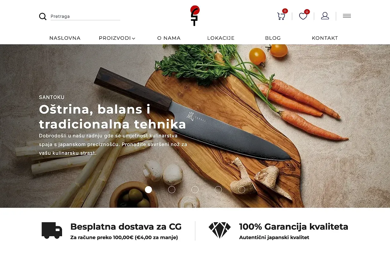 Startseite — die Website von Santoku