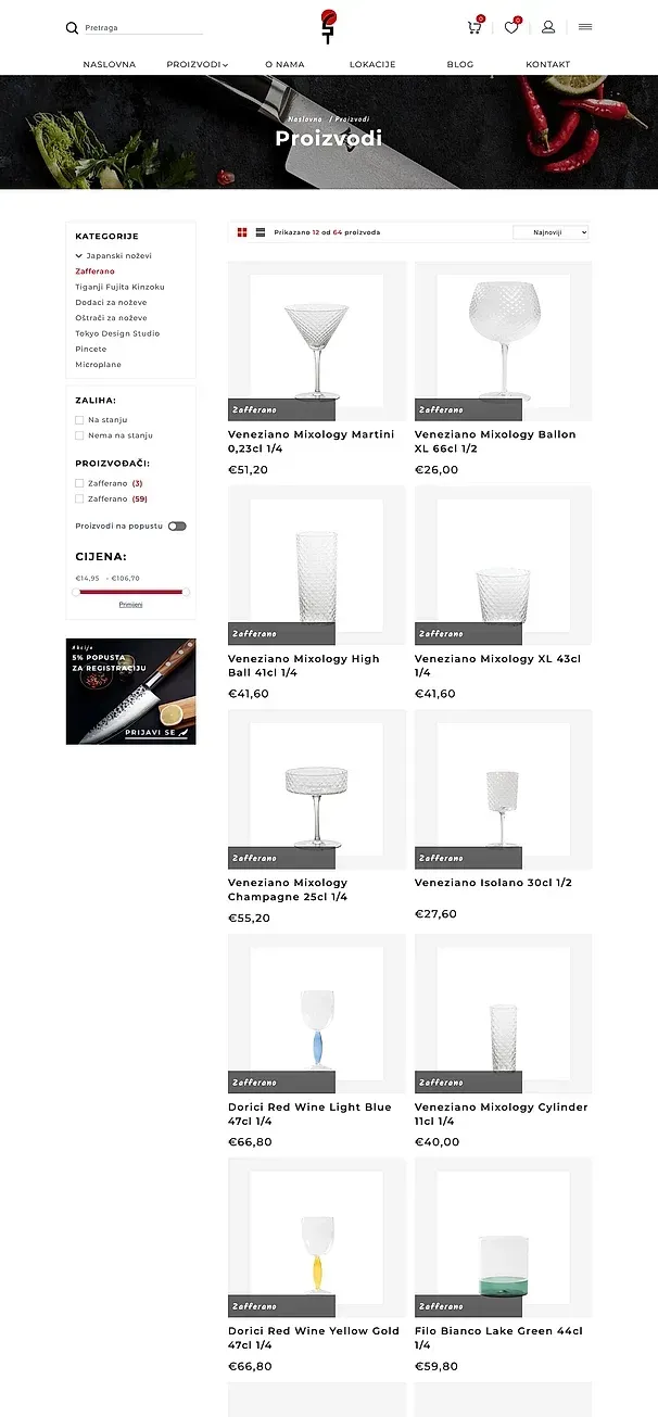 Zafferano und Fujita-Kinzoku-Pfannen — die Website von Santoku
