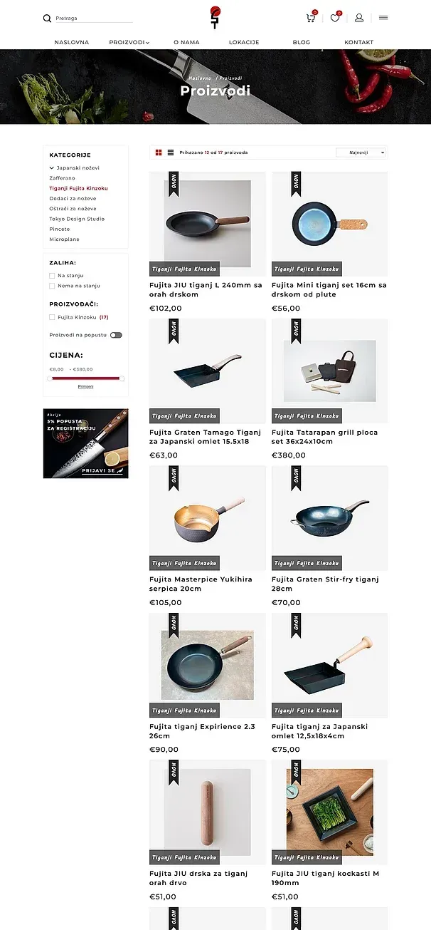 Zafferano und Fujita-Kinzoku-Pfannen — die Website von Santoku