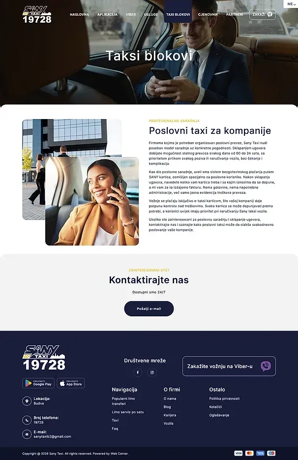 Taxi vouchers and Price list — the Sany Taxi site