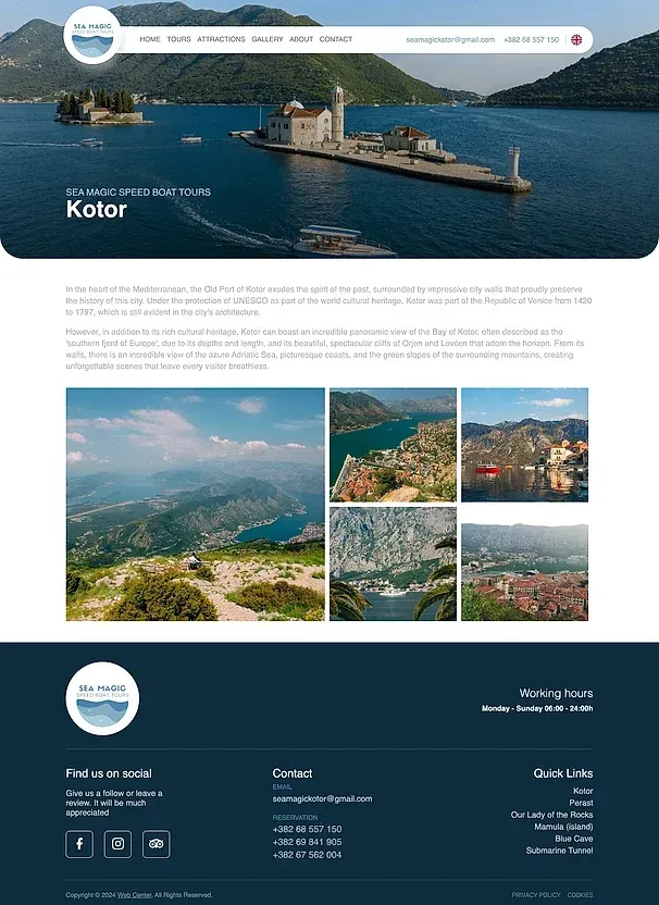 Touren und Kotor — die Website von Sea Magic Speed Boat Tours