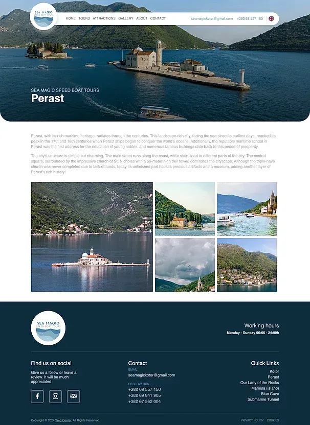 Perast und Our Lady of the Rocks — die Website von Sea Magic Speed Boat Tours