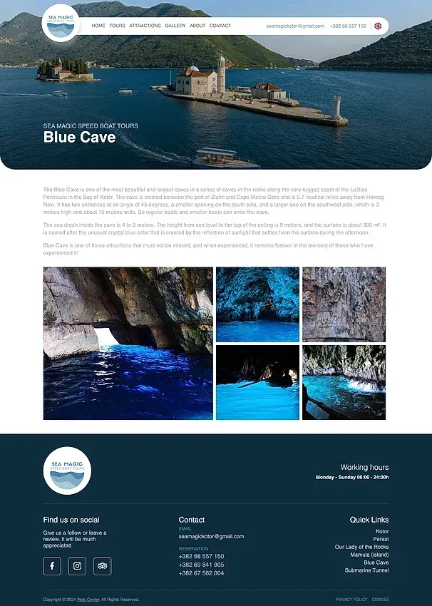Mamula (island) und Blue Cave — die Website von Sea Magic Speed Boat Tours