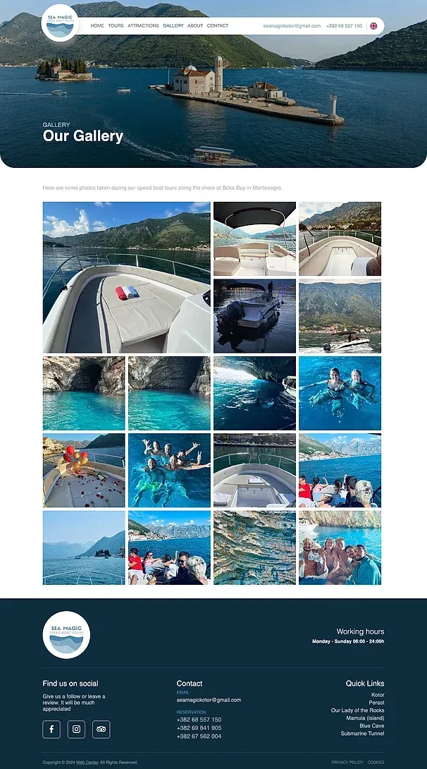 Submarine Tunnel und Galerie — die Website von Sea Magic Speed Boat Tours