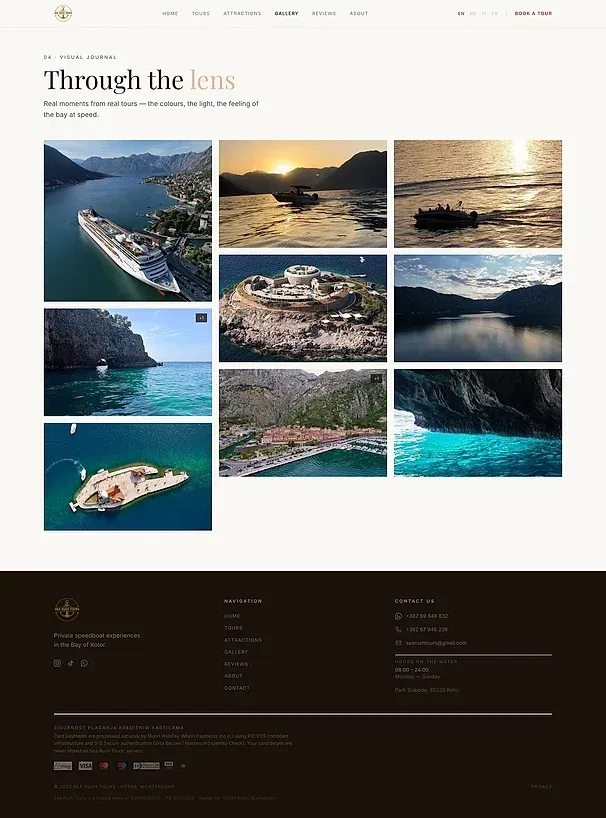 Galerie und Bewertungen — die Website von Sea Rush
