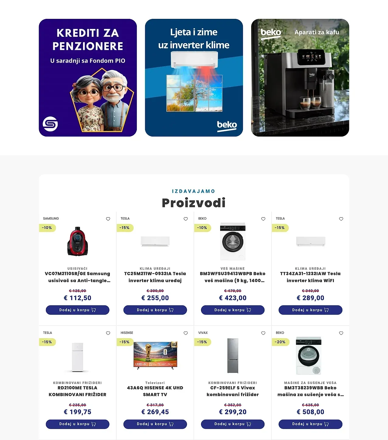 Startseite — die Website von Servis Commerce