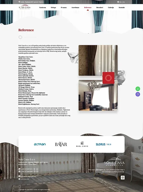 Range and References — the Sole Casa site