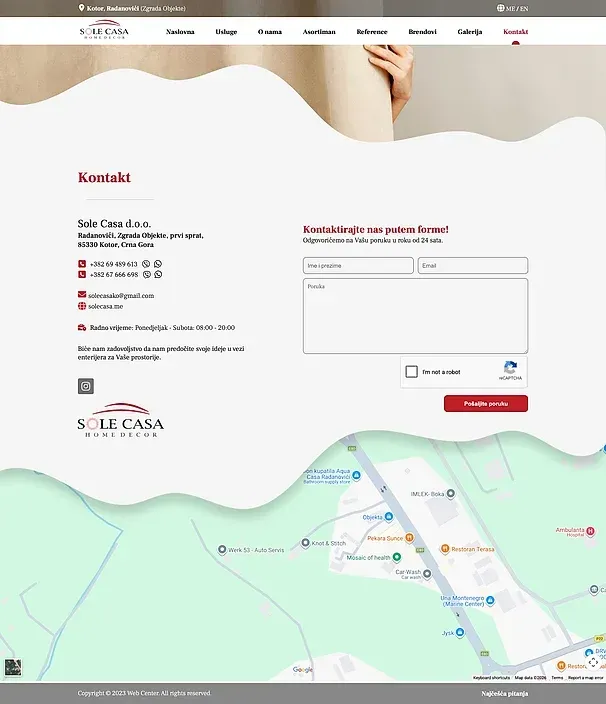 Contact — the Sole Casa site