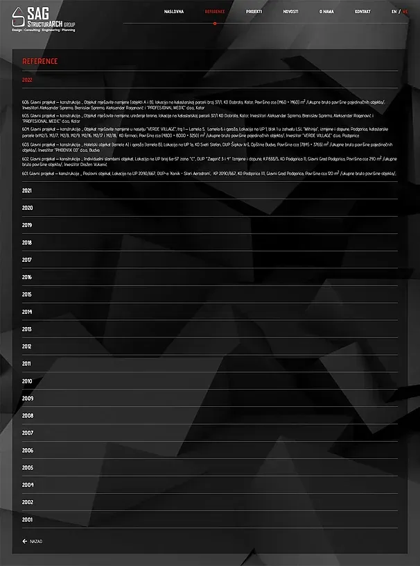 Referenzen und Projekte — die Website von Studio SAG - StructurARCH Group
