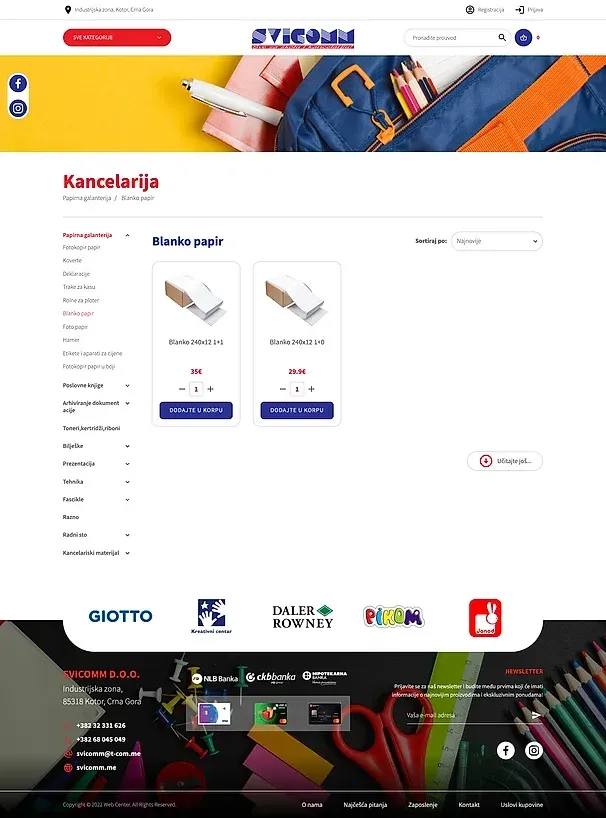 BLANKO PAPIR und FOTO PAPIR — die Website von Svicomm
