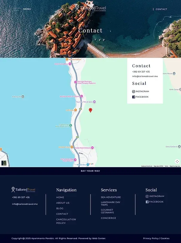 Kontakt und Touren — die Website von Tailored Travel