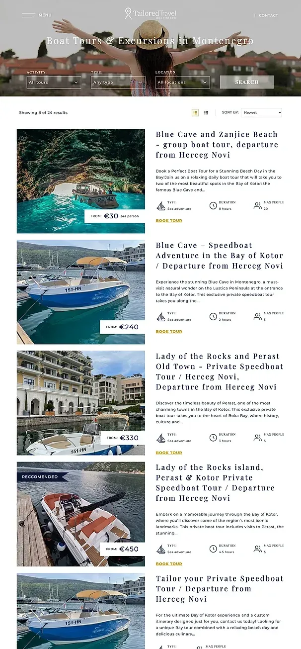 Concierge und Über uns — die Website von Tailored Travel