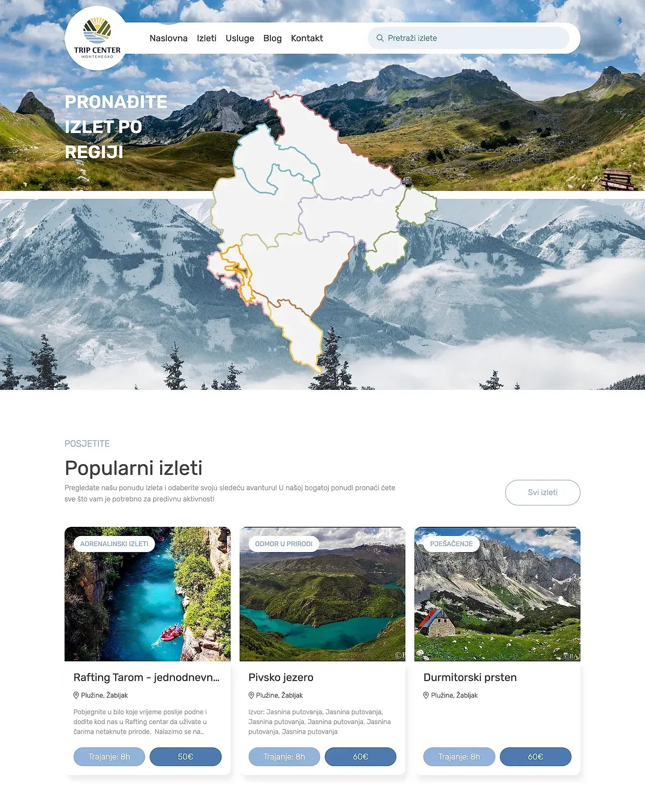 Startseite — die Website von Trip Center Montenegro