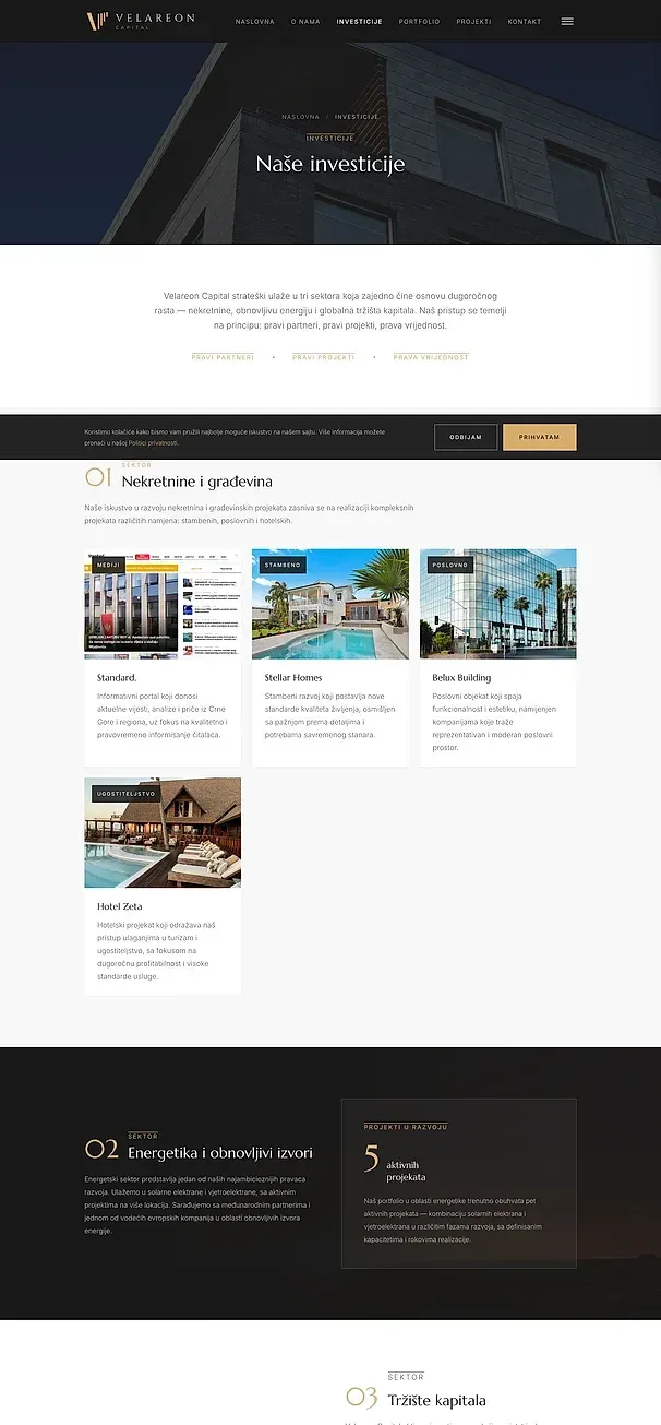 About us and Investments — the Velareon Capital site
