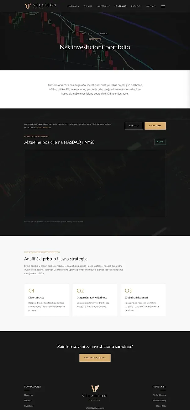 Portfolio and Projects — the Velareon Capital site