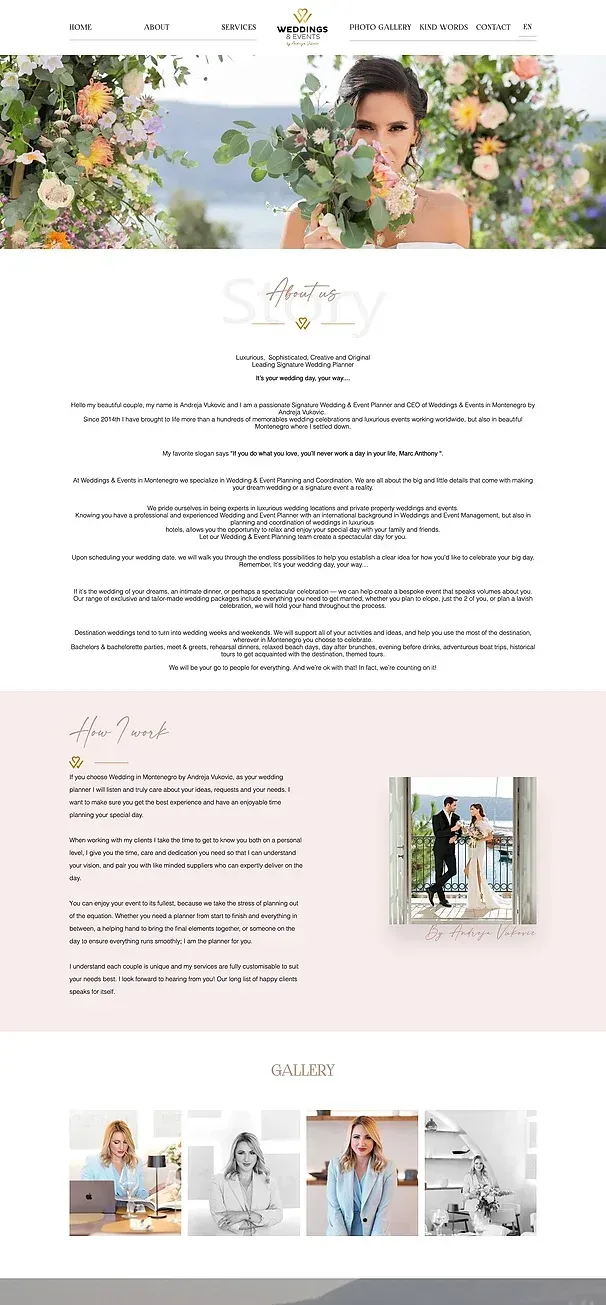 Über uns und ABOUT THE BAY OF KOTOR — die Website von Wedding in Montenegro by Andreja Vuković