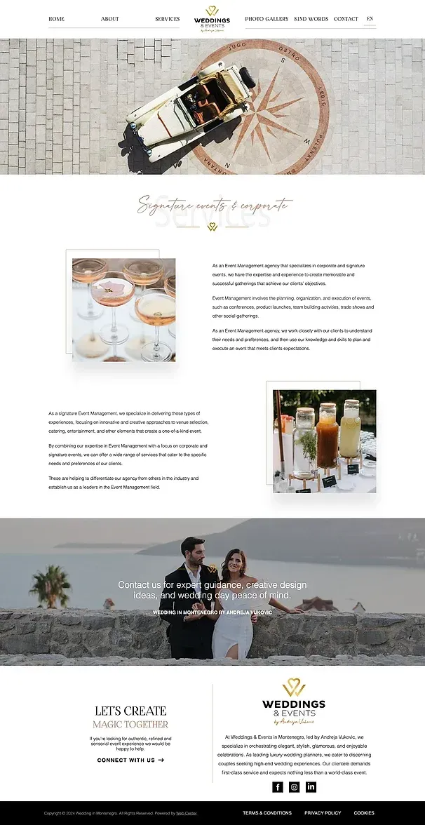 SIGNATURE EVENTS & CORPORATE und PHOTO GALLERY — die Website von Wedding in Montenegro by Andreja Vuković