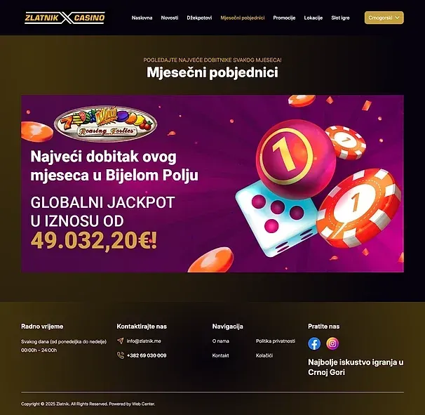 Mjesečni pobjednici and Promocije — the Zlatnik Automat Klubovi site