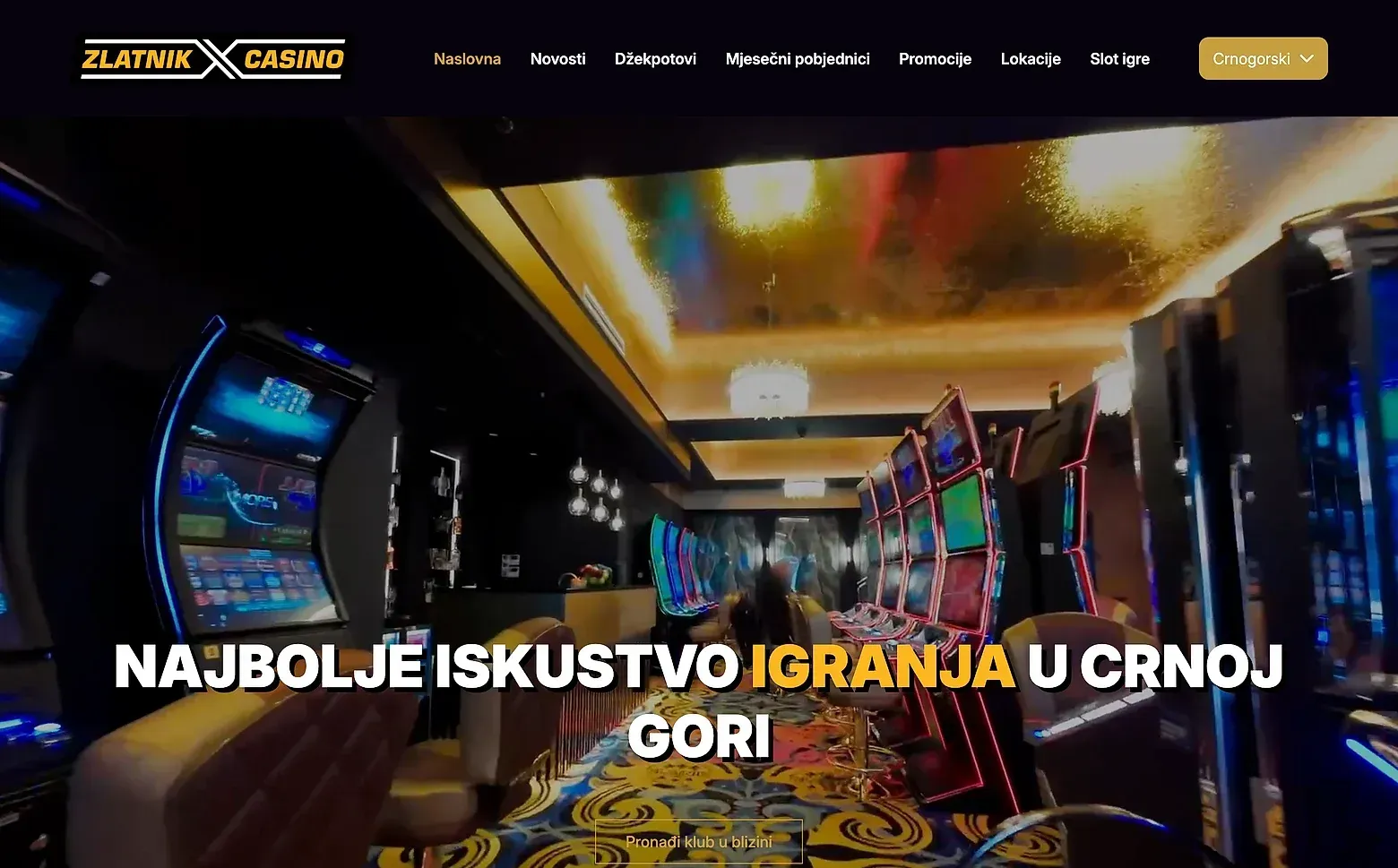 Home page of the Zlatnik Automat Klubovi website