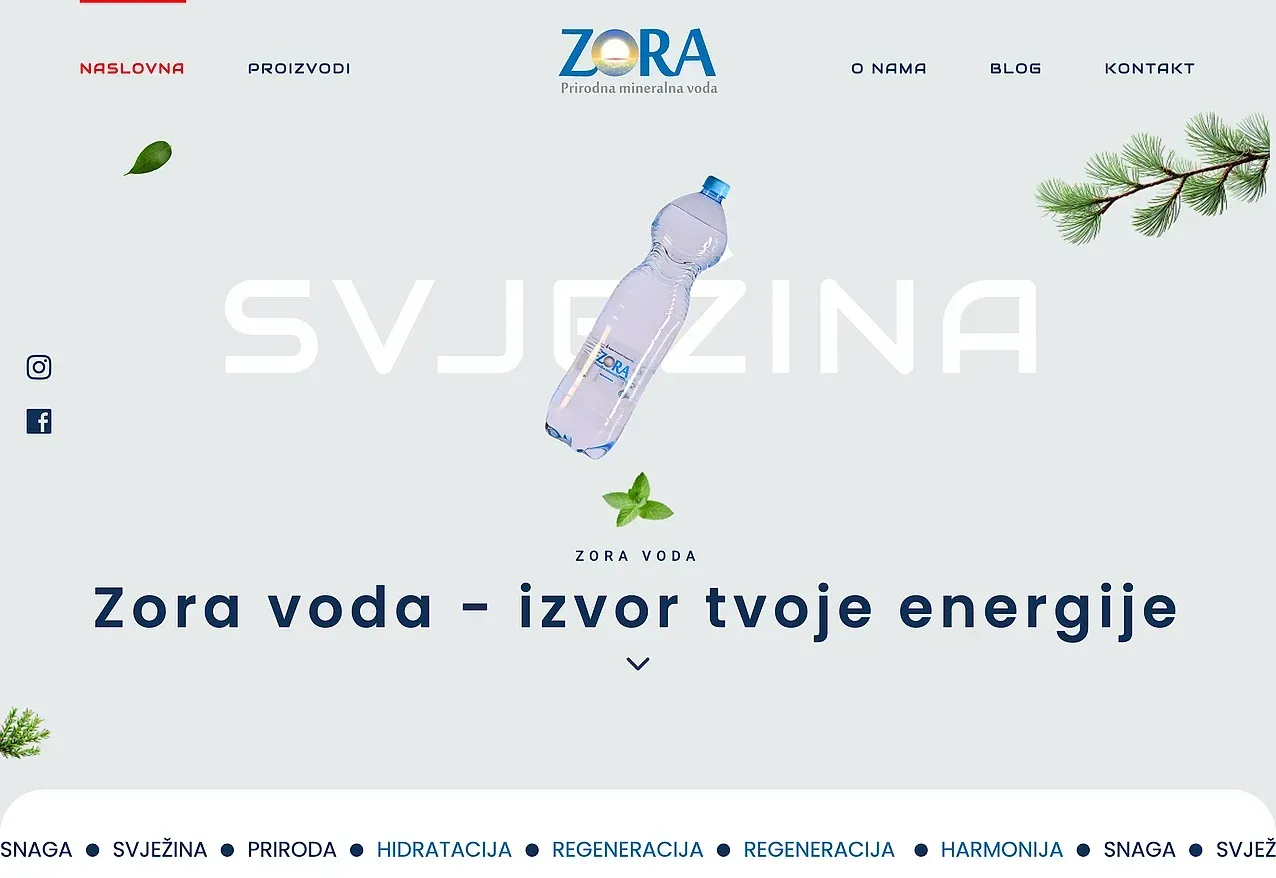 Startseite — die Website von Zora voda