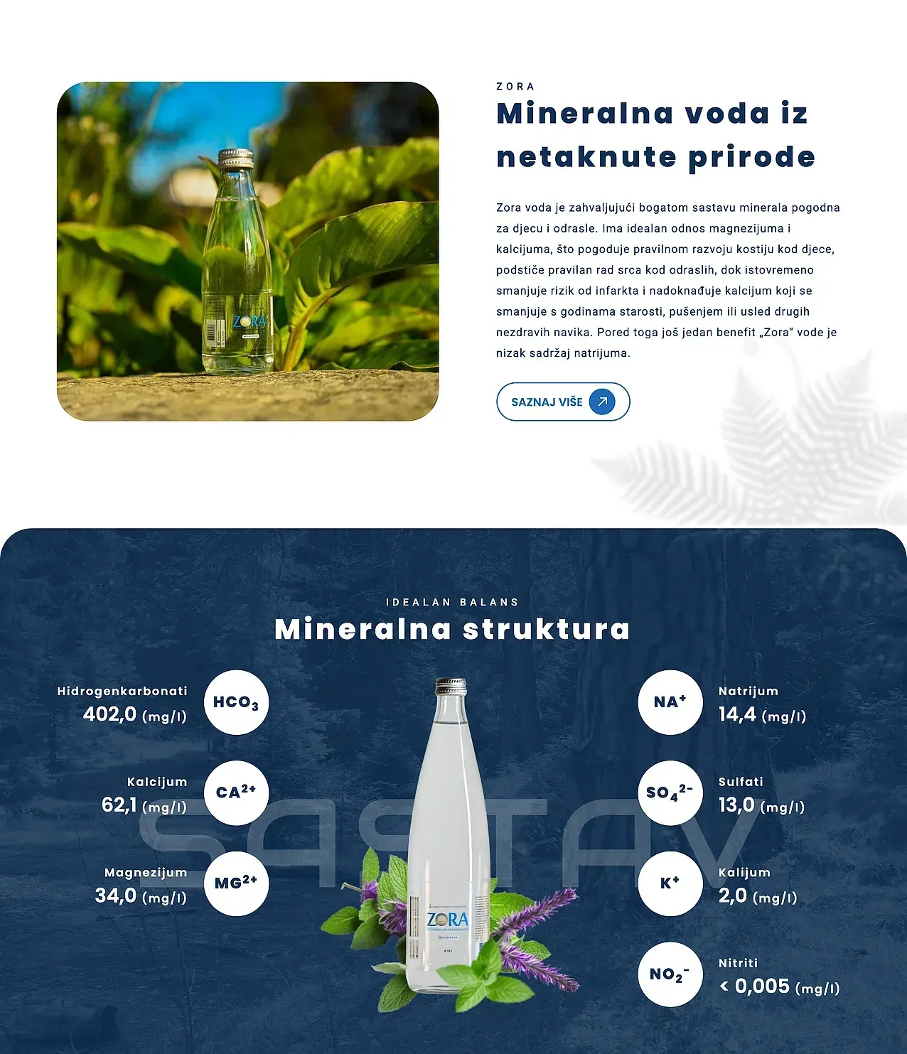 Startseite — die Website von Zora voda